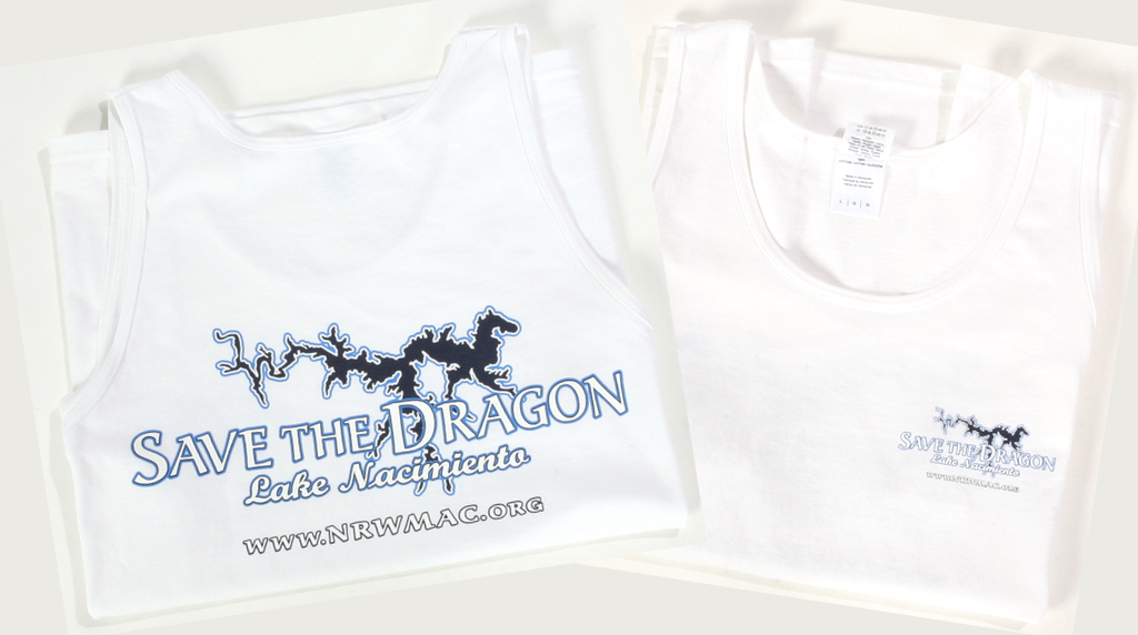Save The Dragon Tank Top White Folded