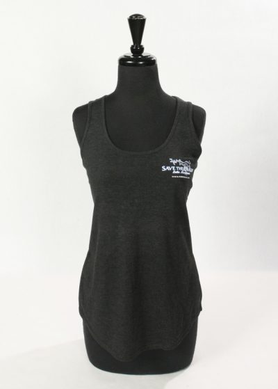Save The Dragon Tank Top Women's Charcoal Black Front