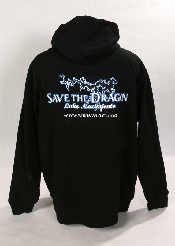 Save The Dragon Black Zippered Hoodie Back